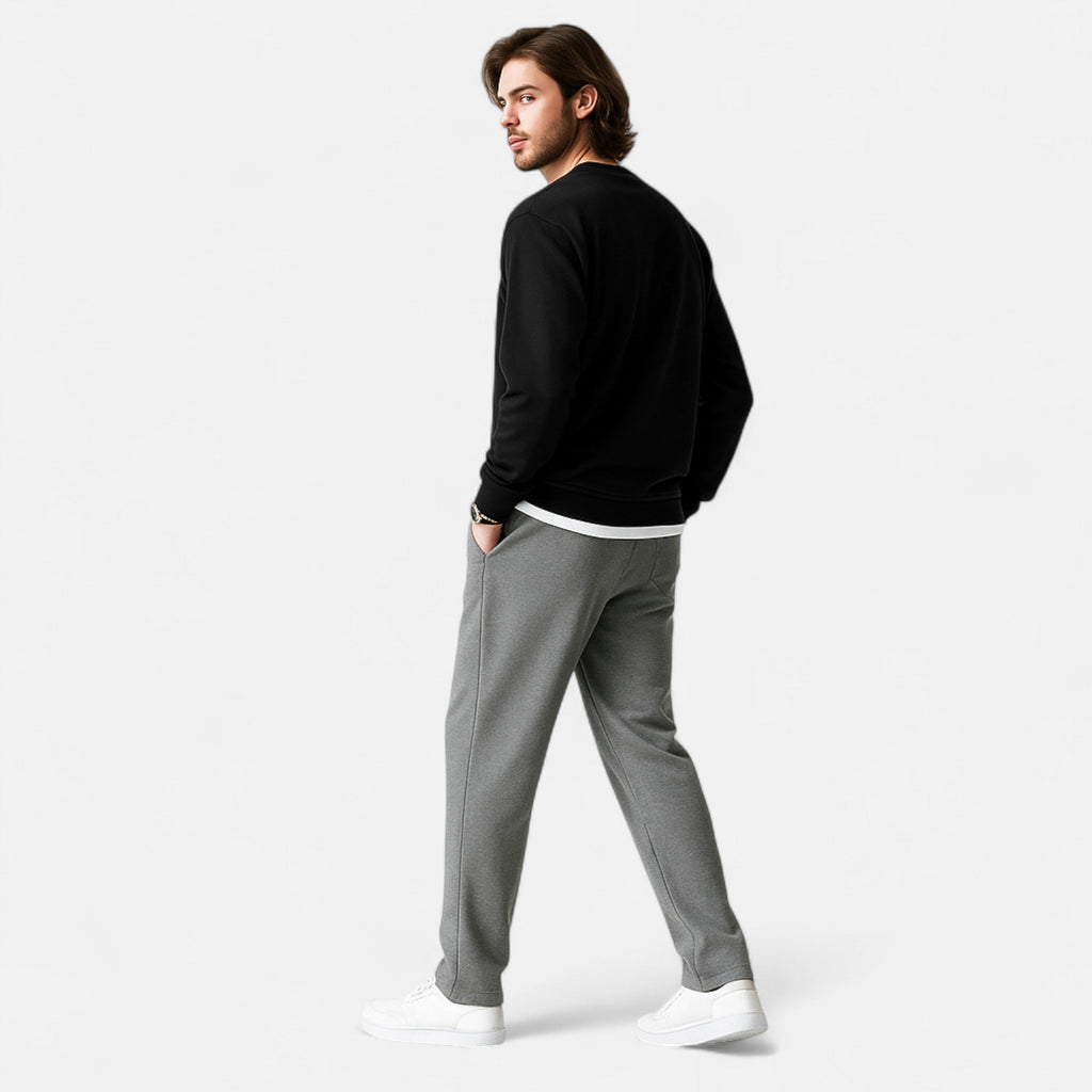 Men’s Wide-Leg Cotton Jogger Pants