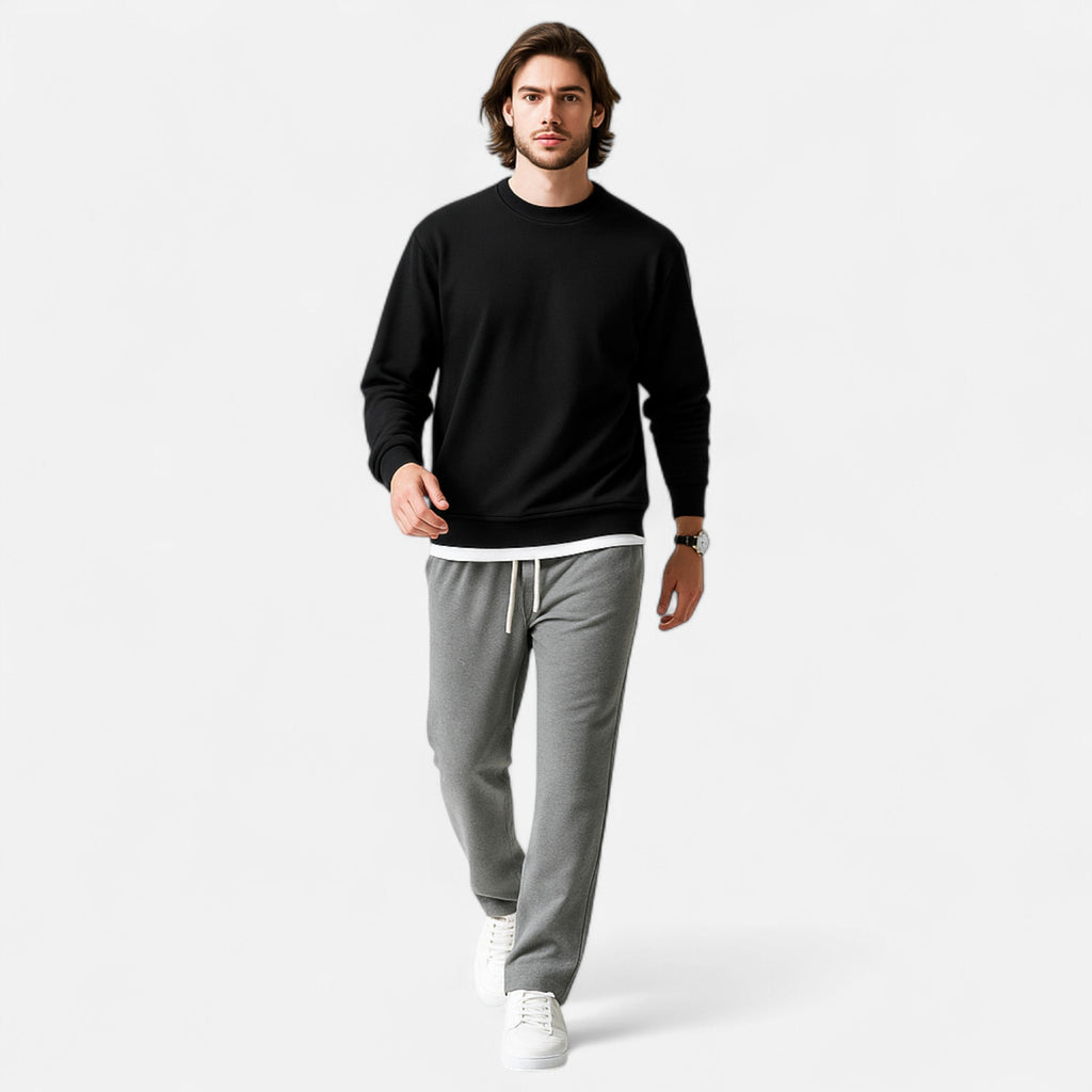 Men’s Wide-Leg Cotton Jogger Pants