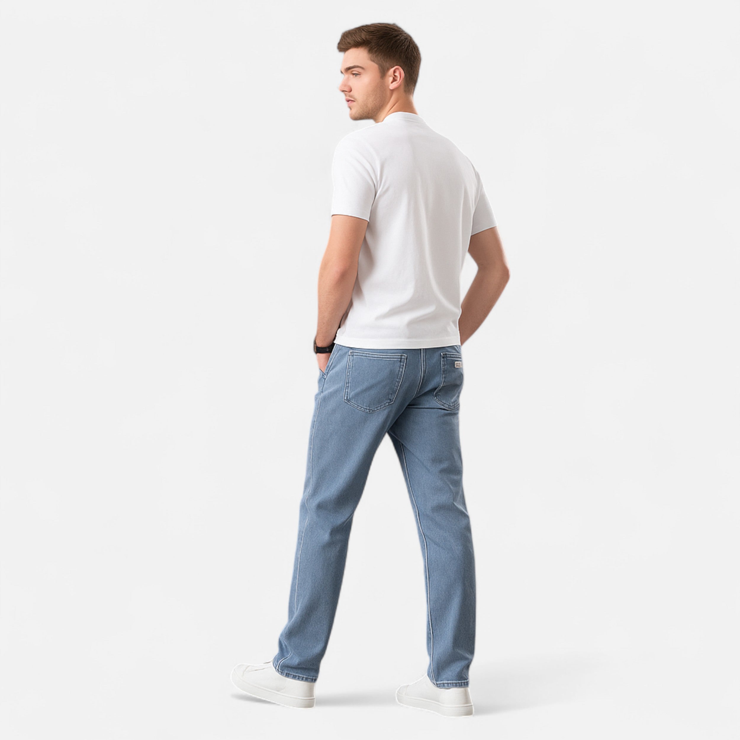 Straight-Leg Lyocell Denim Jeans