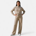 Women’s Pure Wool Wide-Leg Knit Trousers