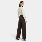 Women’s Jacquard Pleated Wide-Leg Trousers