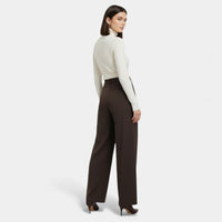 Women’s Jacquard Pleated Wide-Leg Trousers