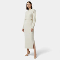 Women’s Wool A-Line Split Midi Skirt