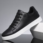 Men’s Low-Top Casual Sneakers with Lace-Up Front and White Sole