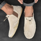 Men's Slip-On Casual Shoes with Elastic Laces and Grip Sole