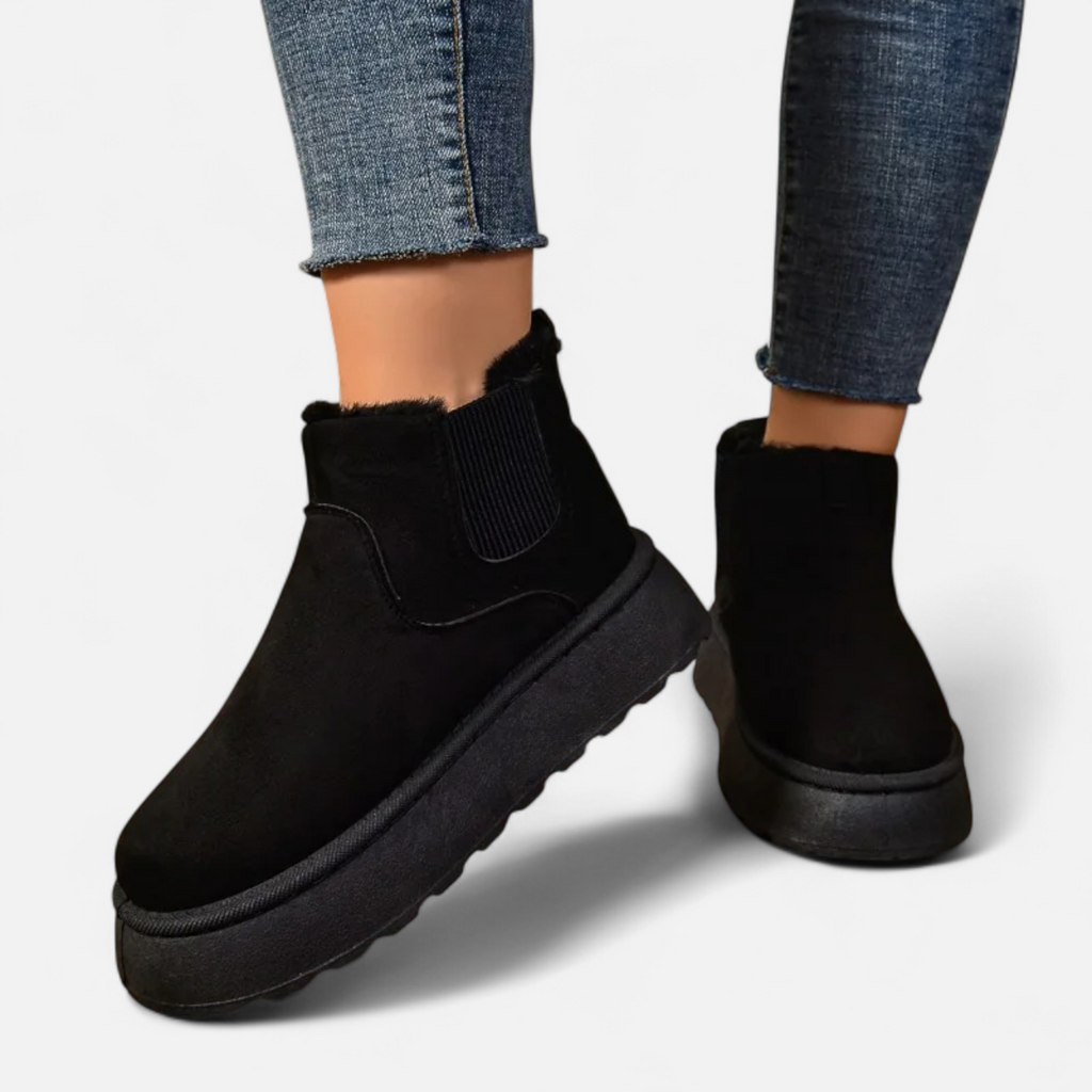 Women’s Short Plush Platform Ankle Boots