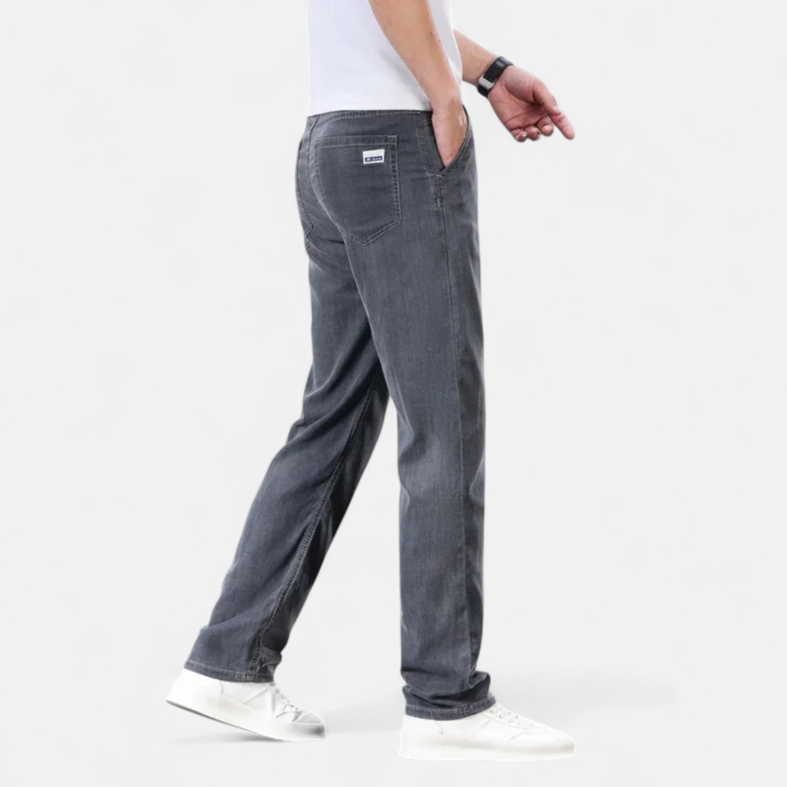 Straight-Leg Lyocell Denim Jeans