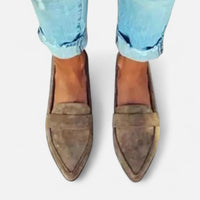 Women’s Retro Pointed-Toe Loafers